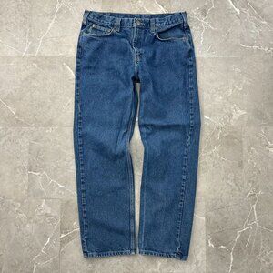 Carhartt Jeans Mens 36x32 Relaxed Fit B460 DVB Blue Denim Workwear